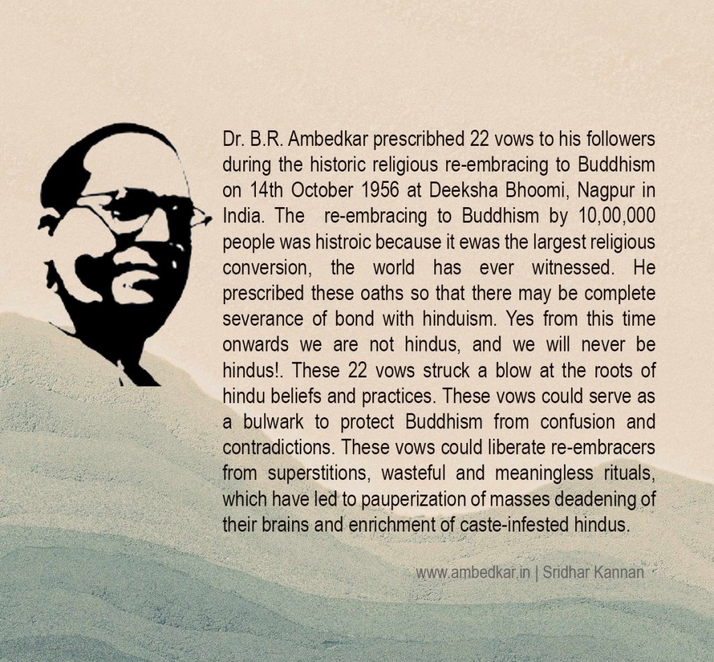 Vows of Dr. Ambedkar